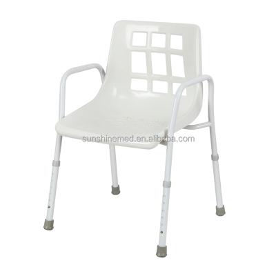 China BA313 comfortable bathroom facilitates aluminum or steel shower chair with backrest shower stools for sale