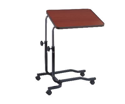 China Adjustable Overbed Bedside Table Medical Adjustable Bedside Table With Wheels Folding Folding Bed Steel Table OT701 for sale