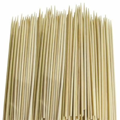 China Rotativ Custom Short Long Size Heat Resistance BBQ Grill Skewer Sticks Round Satay Bamboo BBQ Skewers for sale