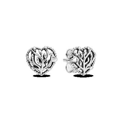 China Pointed Heart Women Jewelry High Quality Silver Heart Shape 925 Silver Stud Earrings For Mother's Day Gift for sale