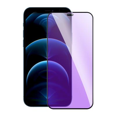 China Protect Mobile Phone LCD Screens 9H 0.33mm Anti Eye Protection Tempered Glass Light Blue Purple Screen Protector For iPhone X/XR/iPhone 11/Iphone 12 Series for sale