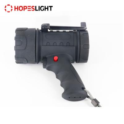 China Handheld Powerful Search Light Rechargeable Hand Held Spotlight LED Emergency Search for sale