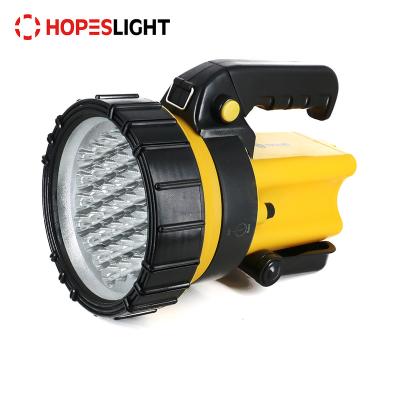 China Light weight 37 LED rechargeable LED floodlight with 6V 4AH sealed-lead-acid rechargeable battery and IPX4 waterproof for sale