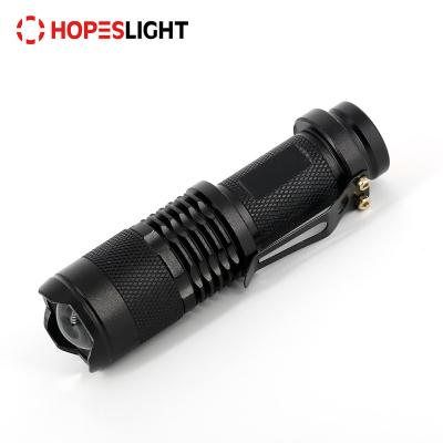 China Small Zoomable Led Torch Sk68 3w Flashlight Tactical Portable 1aa Or 14500 Battery for sale