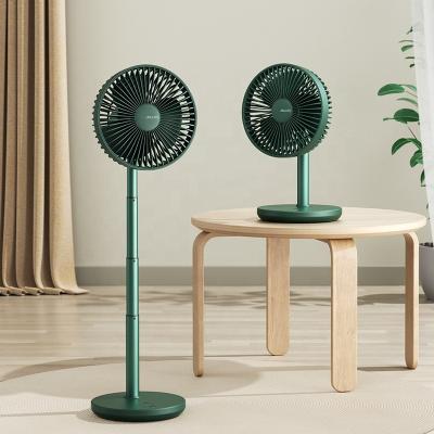 China JISULIFE Electric Fan Hot Sale Portable Rechargeable Standing Amusement Fan Telescopic Oscillating Updated Version Desktop Fan-Upgraded Version In Summer for sale