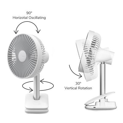 China JISULIFE Fan Rechargeable Battery High Quality Fan Removable Swinging Air Fan Portable Clip On Fan In Hot Selling for sale