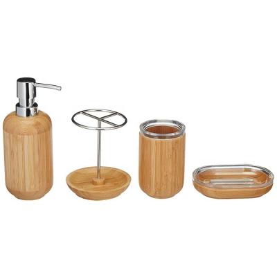 China Sustainable Bamboo 4-Piece Bathroom Vanity Set, Round for sale