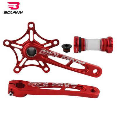 China 53T 56T bicycle crank 130BCD hole crankset BB ceramic crankset round cavity floding disc sprocket bearing aluminum alloy for sale