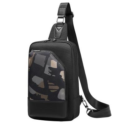 China New Trend Microfiber Camouflage Fashionable One Shoulder Sling Bag Outdoor Waterproof Men's Cross - Body Chest Bag for sale