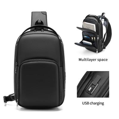 China New Wholesale Custom Men's Daily Used Logo Sports Crossbody Back Pack Anti Theft Waterproof Shoulder Sling Bag for sale