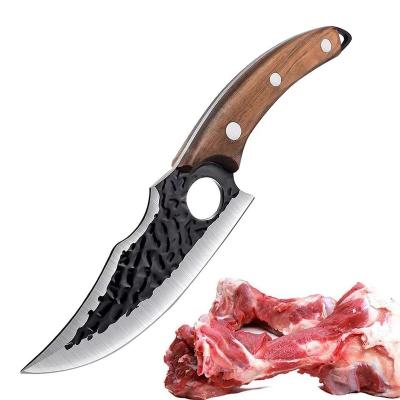 China Sustainable professional kitchen Fixed Blade camping gear outdoor Hunting high carbon steel Slaughter equipment cattle sheep Butcher Knife for sale