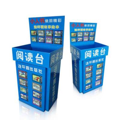 China Full printed Cardboard Recycling bin / CMYK Printing retail dump bins for sale