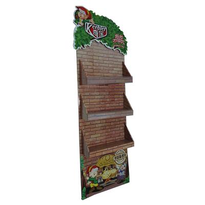 China Cardboard 3 trays Sidekick Display for snacks / corrugated pop display for sale