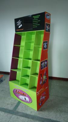 China Floor cardboard merchandising displays with hooks for Lazer products for sale