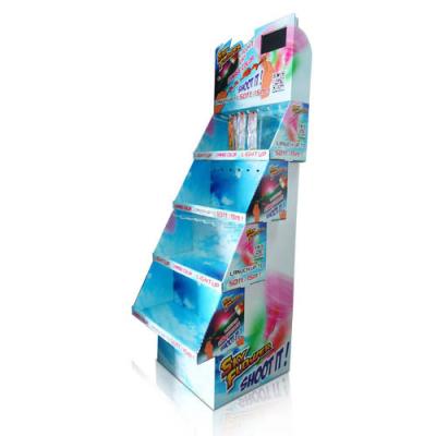 China Full Color Printed 4 - Tray Cardboard Dump Bins , Corrugated Packaging Display For Lights for sale