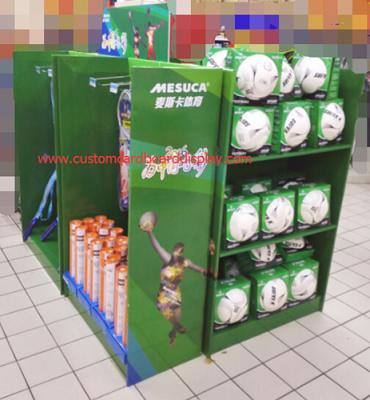 China Walmart Cardboard Pallet Display stand with shelves and hooks for sale