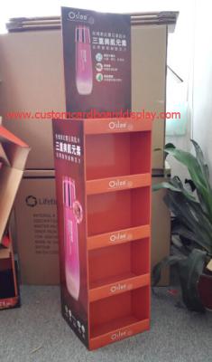 China 2 sided Skincare cardboard Cosmetic Display Stand for promotion for sale