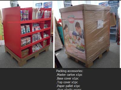 China Full size standard assemble Cardboard Pallet Display for Kitchwares for sale