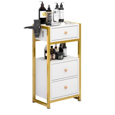 China Newly designed modern special hair salon cabinet tool table shelf for hairdresser hairdressing floor barber table single hairdresser tool for sale