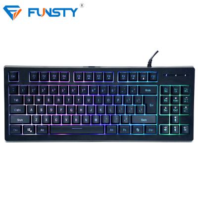 China ERGONOMIC Spanish CE FCC Layout Backlit Computer Gaming Keyboard for sale