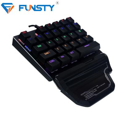 China 2019 new products ERGONOMIC one hand gaming mechanical keyboard for sale