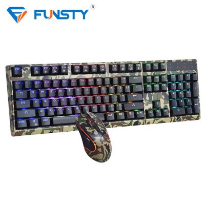 China Compatible Vintage Colored Typewriter Key Top Mechanical Radio Gaming Keyboard Desktop Combo Mouse Te koop