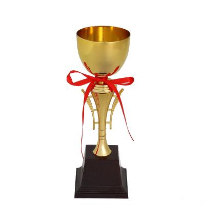 China Modern Europe Metal Hardware And Trophy Product Metal Statue Awards With Ribbon for sale