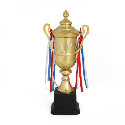 China Europe 2021 Opens Gifts Cheap Custom High Quality Metal Trophy With Ribbon for sale