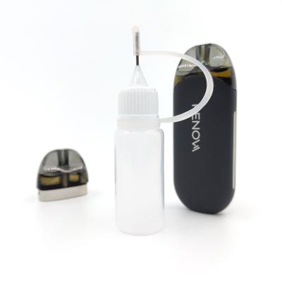 China E Liquid Bottles Wholesale 10ml Small Size LDPE/HDPE Plastic Eye Dropper Spout Bottle With Metal Needle Cap for sale