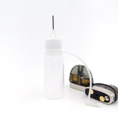 China E liquid bottles cbd oil bottles e liquid spout bottle with stainless steel spout for sale