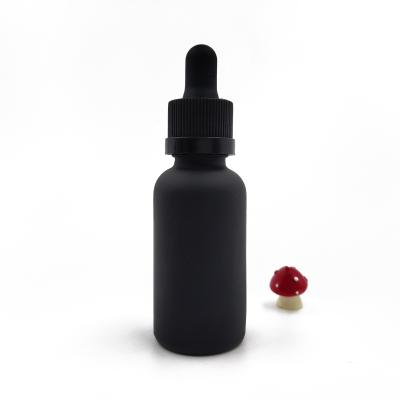 China E liquid/e cig/essential oil 15ml 30ml 50ml 100ml essential oil cosmetic black matte glass dropper bottle etc. for sale