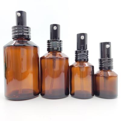 China 60ml Essential Oil Spray Amber Glass Bottle Luxury Glass Bottle For Personal Care Pack for sale