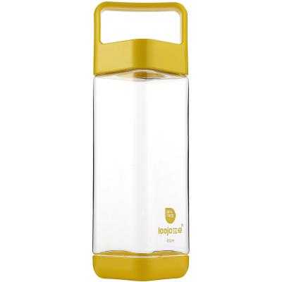 China Sustainable Leejo 650ml Square Sports Drink Bottle Transparent OEM for sale