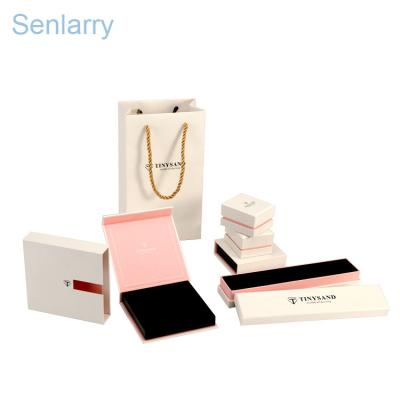 China Recycled Materials New Products Promotional Customized Paper Jewelry Boxes Set With Paper Bag For Sale for sale