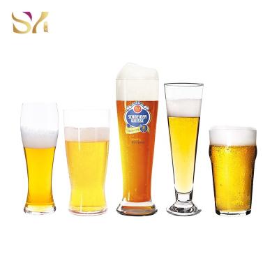 China Manufacturer wholesale custom printed customized modern weizen pint glass weird logo beer glassware pilsner for sale