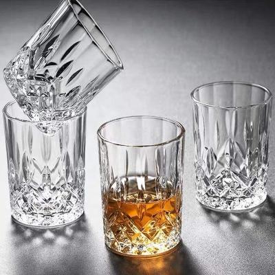 China Diamond Tumbler Glasses Whiskey Shot Classic Custom Made KOREAN Crystal Cup Glass Lead Free for sale