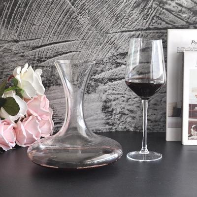 China Wholesale Handmade Blown Clear Stocked Crystal Glass Red Wine Decanter Carafe for Restaurants and Home Parties for sale