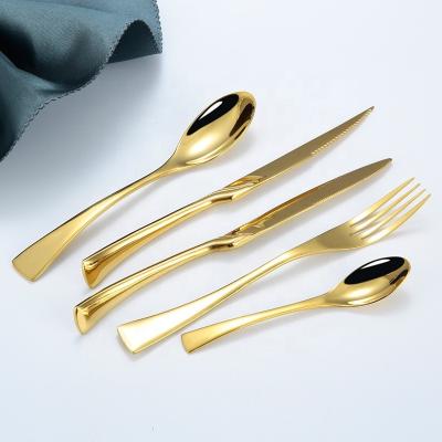 China Disposable Different Colors Stainless Steel Flatware Set Hotel To Wedding Dinnerware Set for sale