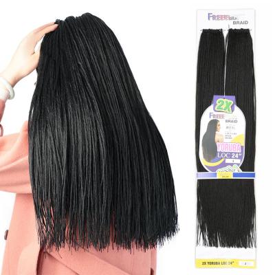 China Wholesale Synthetic Meche Hair Extensions Yoruba Ring-X Slot Hair Yoruba Artificial Dreadlocks Styles Choose Finished Dreadlock Extension for sale