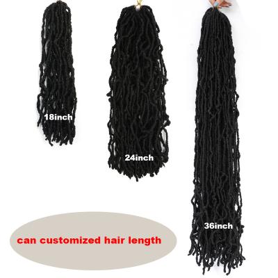 China V-tip Hair Customized NU Soft locs Ombre Faux Locs Goddess Locs Dread Extensions 18inch Locks 36inch Synthetic Wavy Crochet Hair Hair Extensions for sale