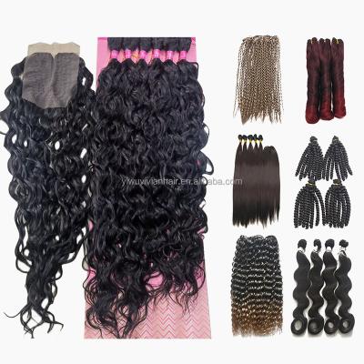 China X-Ring Hair Quality Synthetic Hair Tops Bundle Frontal Closure And Bundles Synthetic Twist Hair Afro Curly Bundle Sew In Weft Weave for sale