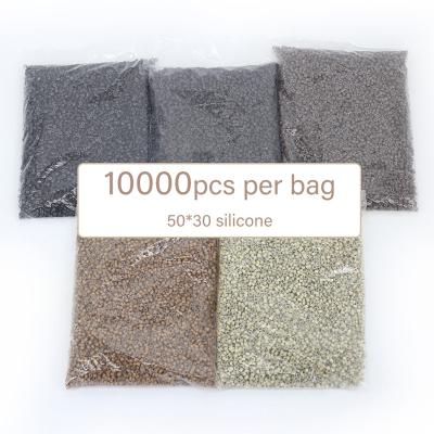 China For commercial bulk silicone beads silikon microring 5mm metal hair extension silicone beads 10000 rts micro bags silicone beads usa for sale