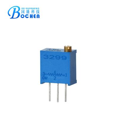 China 30Â ± 2 Cycles BOCHEN 3299X 0.5 Watt 2k Ohm Trim Potentiometer Waterproof Potentiometer for sale