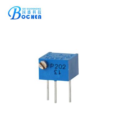 China 12Â ± 3266 Multi-Turn Potentiometer 10k, 20k, 50k 1/4W Cermet 2 Cycle Long Knob Trimport Trimmer 1/4W for sale