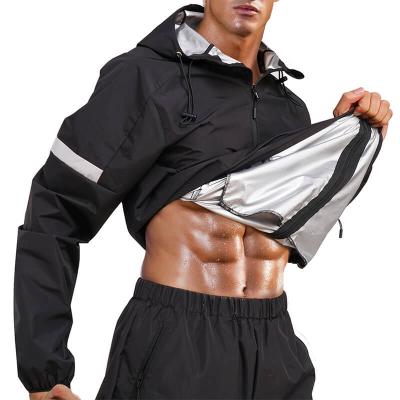 China Slimming Suit Wholesale Speed ​​Up Sweat Running Hot Jacket Silver Weight Loss Fitness Sauna Suits for sale