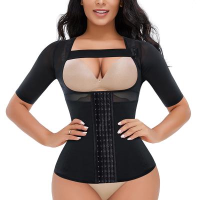 China Antibacterial Women Shapewear Tops Lift Correct Tummy Slimmer Control Breast Arm Posture Slimming Waist Trainer Corset for sale