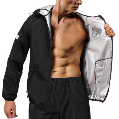 China Factory Antibacterial Man Sauna Suits Speed ​​Up Sweating Loss Weight Jacket Design Sweat Sauna Suits for sale