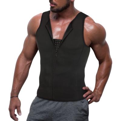 China QUICK DRY Compression Body Slimming Tank Tops Girdle Tight Knit Waist Trainer Vest For Men Shaper for sale