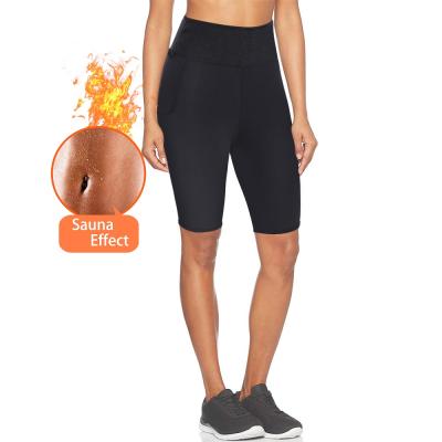 China Antibacterial High Waist Neoprene Sauna Sweat Sport Pants Short Butt Lifter Sauna Pants for sale