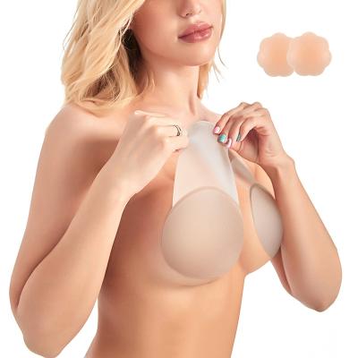 China QUICK DRY Women Strapless Backless Nipple Covers Sticky Lift Breasts Invisible Self Adhesive Bra Lift Up Silicone Bra for sale